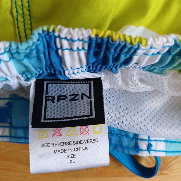 NEW! Ripzone Youth Swim Trunks Yellow/Blue ( 3419) - Picture 5 of 9